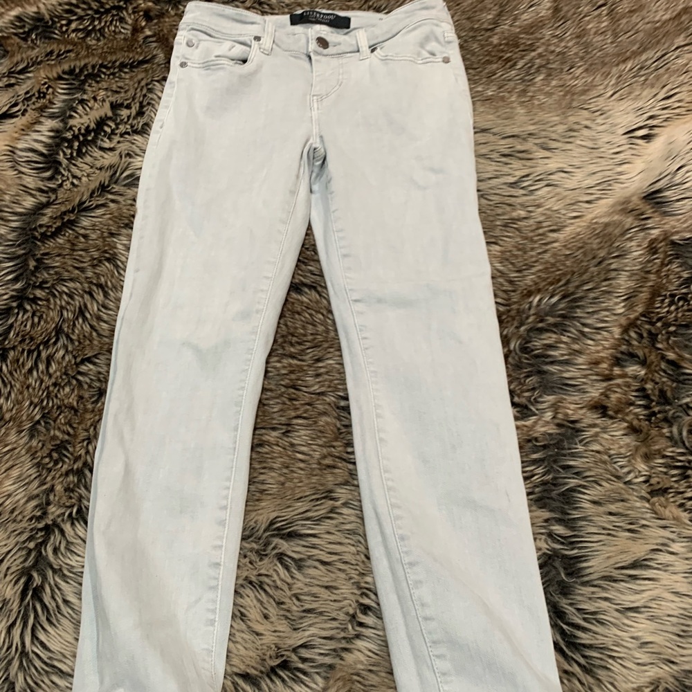 Liverpool Los Angeles  penny ankle skinny petite jeans fossile grey size 0/25